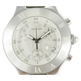 Cartier-Cartier must 21 Chronoscaph 2424 Chronograph Quartz Date-Sand