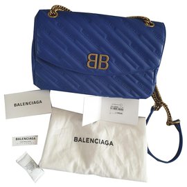 Balenciaga-Catena BB Balenciaga Medium in blu - Nuovo-Blu