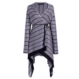 Roland Mouret-Cárdigan Roland Mouret Doncaster-Negro,Plata