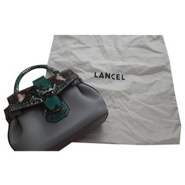 Lancel-Nano Charlie-Cinza,Azul claro