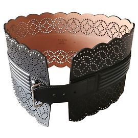Alaïa Cinturones Negro