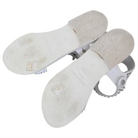 Zadig & Voltaire-sandali bianchi con borchie-Bianco