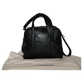 Sac ADJANI Lancel medium noir cuir grainé Noir