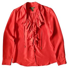 Camicia in seta rossa Ralph Lauren Rosso