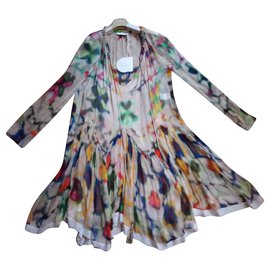 Robe Chloé en soie multicolore Multicolore