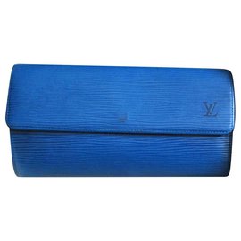 Louis Vuitton-SARAH,Couro epi azul.-Azul