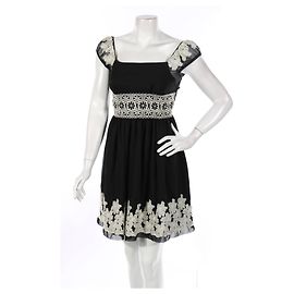 Anna Sui Vestidos Negro Beige
