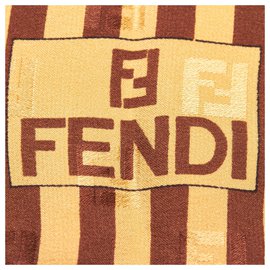 Fendi-Fendi Gold Printed Silk Scarf-Multiple colors,Golden