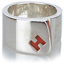 Hermès Hermes Silber Silber Candy Ring Silber Orange