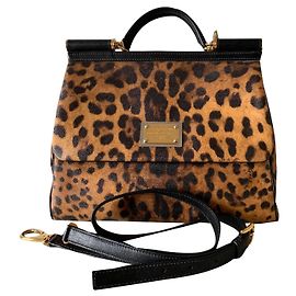 Dolce & Gabbana Sicily leather handbag leopard print Leopard print
