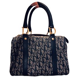 Christian Dior Oblique Trotter pattern tote Blue