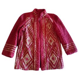 Christian Dior-chaqueta astracán vintage-Roja