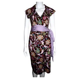 Diane Von Furstenberg Attica vestido de seda Marrom Multicor