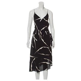 Diane Von Furstenberg Vestido asimétrico Brenndah Negro Blanco