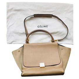 Borsa Trapeze Céline beige in pelle Beige