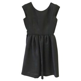 Balenciaga-Balenciaga black silk dress IT40-Black