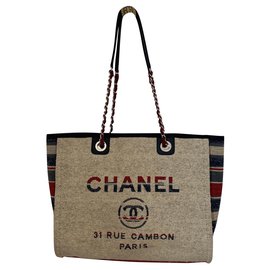 Chanel-Cabas Deauville-Beige