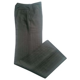 Paul Smith Wool Suit Pants Black Striped Black Other
