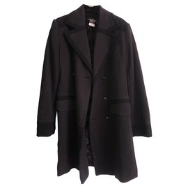 Abrigos Largos Chanel Uniforme Hombres Negro