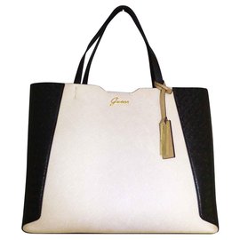 Guess Sacs à main Noir Blanc cassé