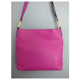 Lancel-Max de Lancel zipped crossbody messenger bag-Pink,Golden,Fuschia