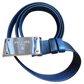 Prada mens belt Black Blue
