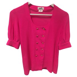 Hermès-Tops-Pink,Golden