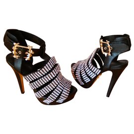 Anna Dello Russo pour H & M-ANNA DELLO RUSSO  per H&M  Sandals with crystals-Black