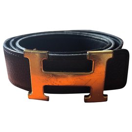 Cinturón Hermès Constance marrón piel 65 Castaño