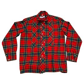 Vintage Checked over-shirt jacket Red Green