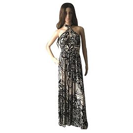 Robe longue Alain Manoukian crème et noir Noir Autre