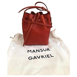 Mansur Gavriel Mini sac seau Marron