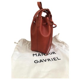 Mansur Gavriel-Mini mini bolso de cubo-Castaño