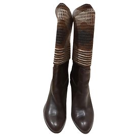 Bottes Missoni en cuir marron taille 38 Marron