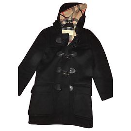 Burberry Brit Black Wool Blend Coat Boy Black