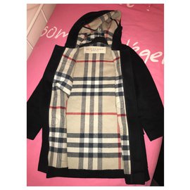Burberry Brit-Boy Coats Outerwear-Black