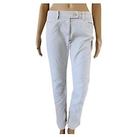 Calça Ermanno Scervino de veludo de algodão cinza Cinza