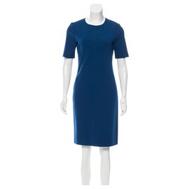 Diane Von Furstenberg-Vestido limpo azul ardósia Lee-Azul