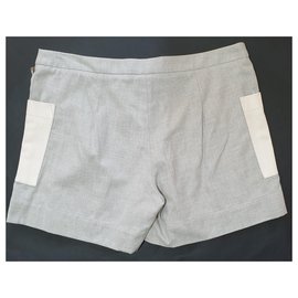 Autre Marque-Pantalones cortos-Blanco,Gris