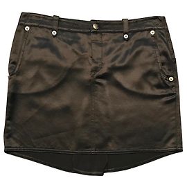 Minissaia Costume National Preta de Lã e Viscose Preto