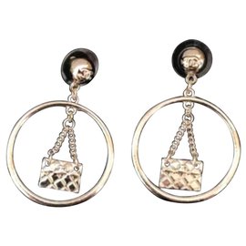 Chanel-Chanel handbag earrings-Golden