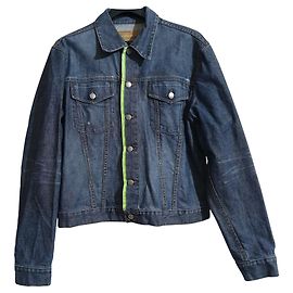 Dkny Jeansjacke Blau Baumwolle Größe L Blau