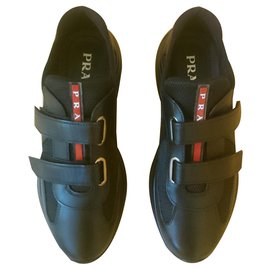 Prada-Prada Sneakers, taille 38,5-Noir
