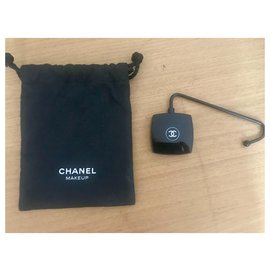 Chanel-Gancho de bolsa Chanel con su bolsa-Negro