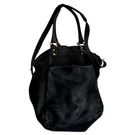 Vanessa Bruno Moon Black Nubuck Leather Handbag Black