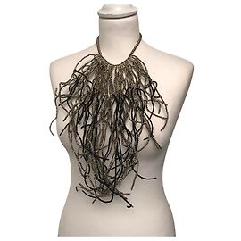 Brunello Cucinelli Colliers Noir Argenté Doré