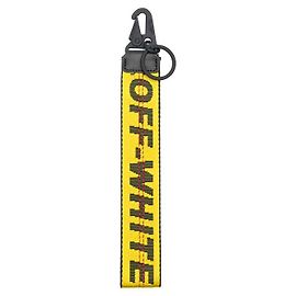 Off White Porte-clés avec logo industriel jaune blanc cassé Noir Jaune