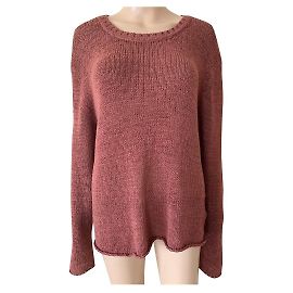 Pull Gestuz en maille marron et rouge acrylique M Marron Rouge
