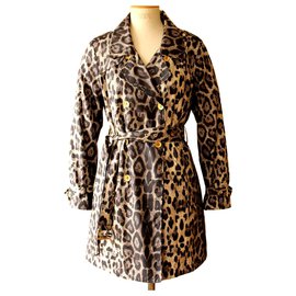 Weill leopard print trench Beige