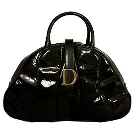 Dior Saddle handbag khaki patent leather Khaki